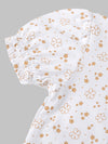 Popees Girls Floral Print Cotton Puff Sleeve Top for Kids (1–6 Years) | Soft Breathable Casual Summer Wear Outfit