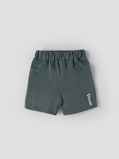 Popees Baby Boys Soft Cotton Knit Shorts Pack| Navy Blue & Olive Green| 3 to 36 Months