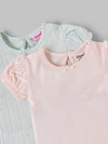 Popees Baby Girls Cotton Puff Sleeve Tops |3 Months to 24 Months