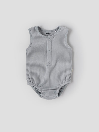 Popees Baby Boys Sleeveless Bodysuit Set Pack of 2| Tiny Baby, Newborn to 6 Months