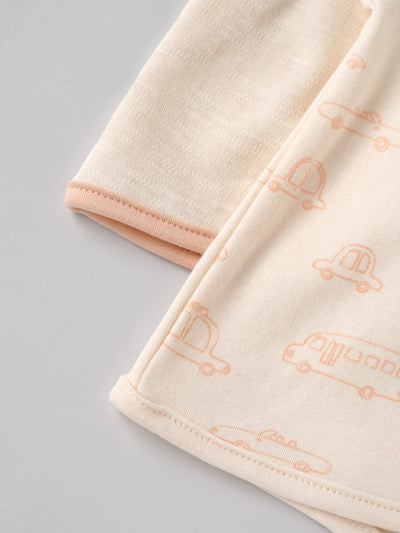 Popees Baby Boys Cotton Front Open Jabla Set |Tiny Baby, Newborn to 6 Months