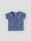 Popees Baby Boys Pack of 2 Printed & Solid T-Shirts| NB–6 Months| Soft Cotton Blend, Front Snap Closure