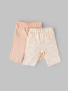 Popees Baby Boys Cotton Shorts Pack of 2 |Solid & Vehicle Print Elastic Waist (Size T, Newborn–9M)