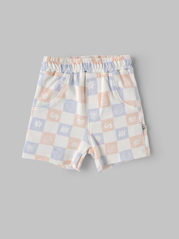 Popees Baby Cotton Shorts Combo Set, Soft Breathable Elastic Waist Infant Shorts Pack of 2 (Newborn–9 Months)