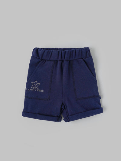 Popees Baby Boys Cotton Shorts Combo| 0–9 Months Soft Ribbed Fabric, Elastic Waist, Knee Length