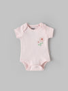 Popees Baby Girls Cotton Bodysuit Set (Pack of 2) |Soft Infant Onesie Romper, Full & Short Sleeve – Floral Print (Tiny Baby, Newborn to 6 Months)