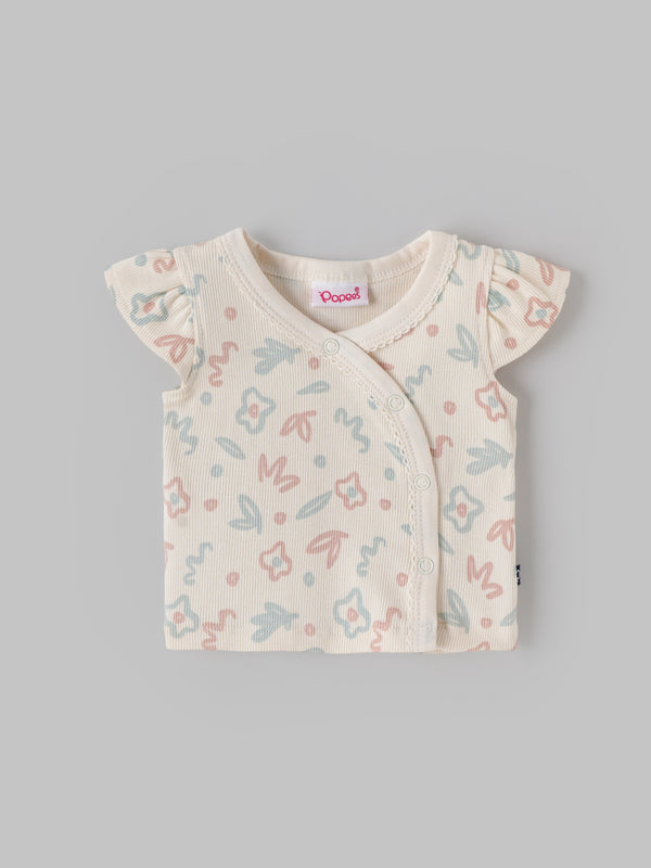 Popees Baby Girls Cotton Jabla Pack of 2| Tiny Baby, Newborn to 6 Months