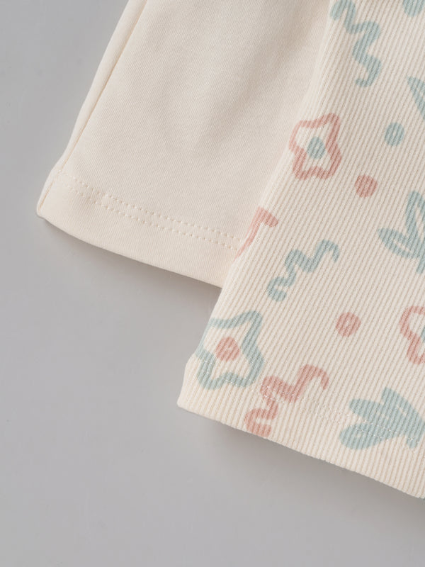 Popees Baby Girls Cotton Jabla Pack of 2| Tiny Baby, Newborn to 6 Months