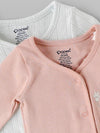 Popees Baby Girls Cotton Front Open Jabla Pack of 2| Tiny Baby, Newborn to 6 Months