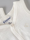 Popees Baby Unisex Cotton Jhabla Pack of 2|Soft Sleeveless Front Button Newborn Top |Tiny Baby, NB–6M