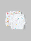 Popees Baby Cotton Muslin Nappy Pack of 2|Soft Tie-Up Reusable Cloth Diaper for Newborns