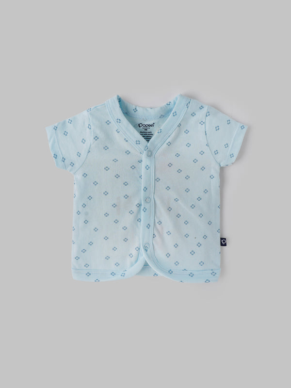 Popees Baby Girls Cotton Front Open Jabla Pack of 3 | Newborn (0–1 Months)