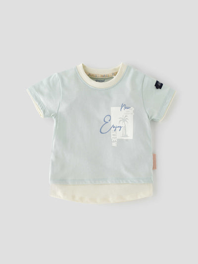 Popees Stylish Mock Layered Chest Printed T-Shirt (1-8 Years) for Boys