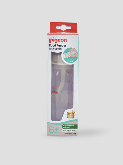 Food Feeder with Spoon 240ml(color may vary depending on availability)