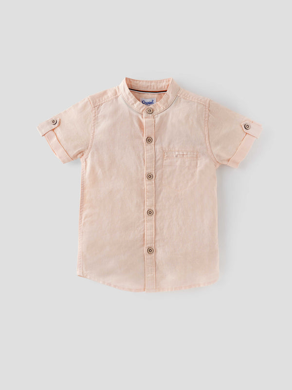 Classy & Stylish Half Sleeved Mandarine Collar Shirt for Boys