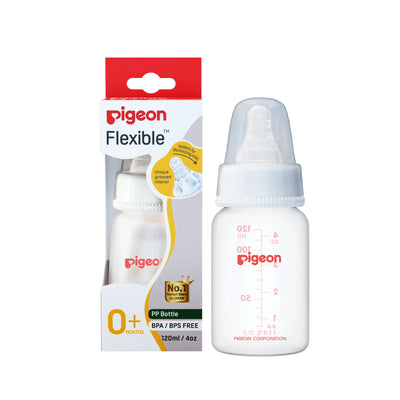 Flexible PP Bottle 120ml Nipple S (color may vary depending on availability)