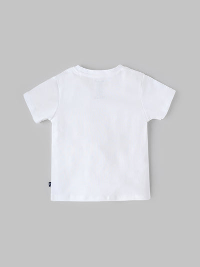 Popees Half-Sleeve Shoulder Open Tshirt for Baby Boys (3-24 Months) Made of Cotton Rich Fabric