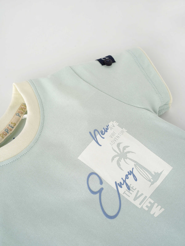 Popees Stylish Mock Layered Chest Printed T-Shirt (1-8 Years) for Boys