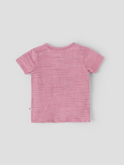 Popees Half Sleeve Henley T-shirt (0–9 Months) with Sunshine Patch for Boys