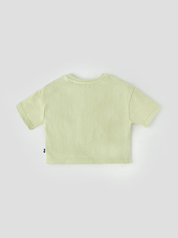 Popees Comfy & Stylish Chest Printed T-shirt (1-6 Years) for Girls