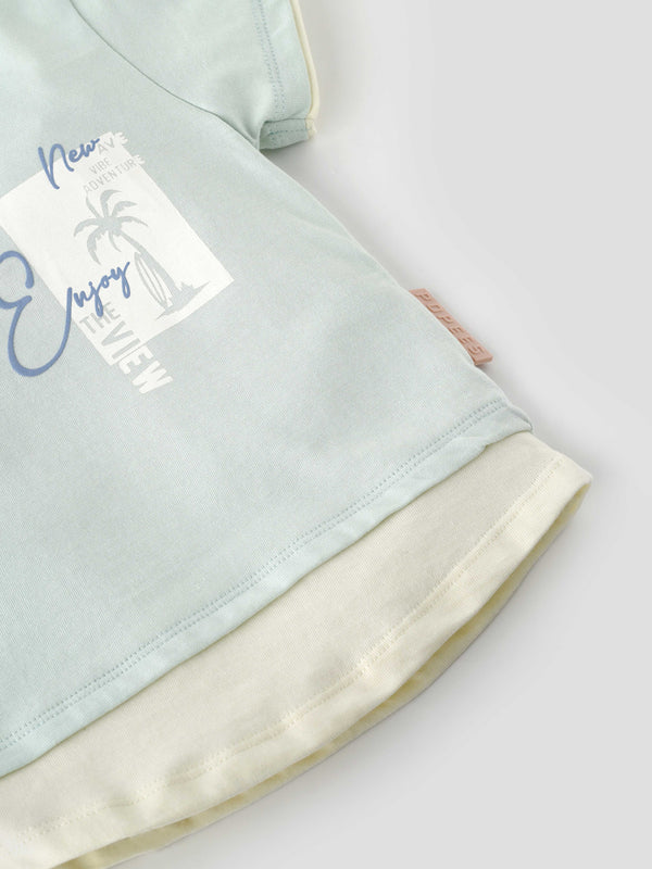 Popees Stylish Mock Layered Chest Printed T-Shirt (1-8 Years) for Boys