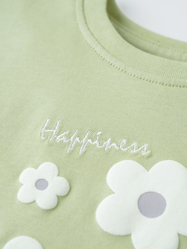 Popees Comfy & Stylish Chest Printed T-shirt (1-6 Years) for Girls