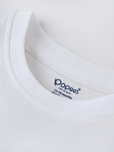 Popees Half-Sleeve Shoulder Open Tshirt for Baby Boys (3-24 Months) Made of Cotton Rich Fabric