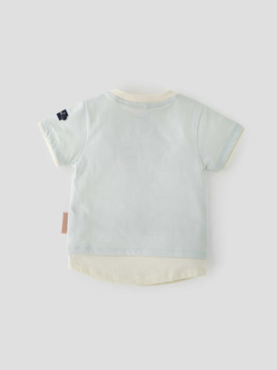 Popees Stylish Mock Layered Chest Printed T-Shirt (1-8 Years) for Boys