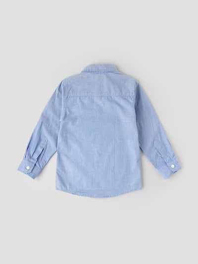 Popees Baby Boys Full Sleeve Cotton Shirt| Light Blue| 1-7 Years