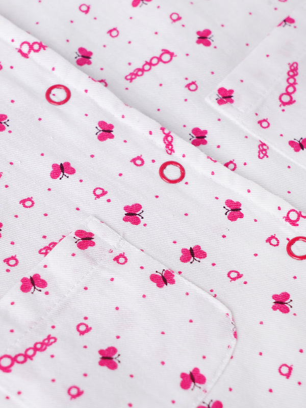 Popees Printed Front Open Jhabla (0–6 Months) for Baby Girls