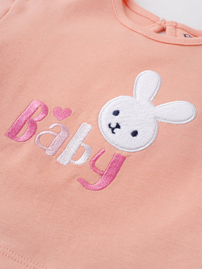 Chic Half-Sleeved Embroidered Top for Girls Embroidery