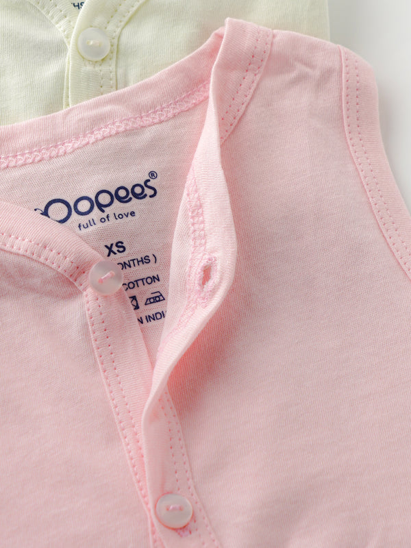 Popees Baby Jhabla – 100% Cotton, Skin-friendly Front Button Tops for Newborns & Infants (Pack of 6)