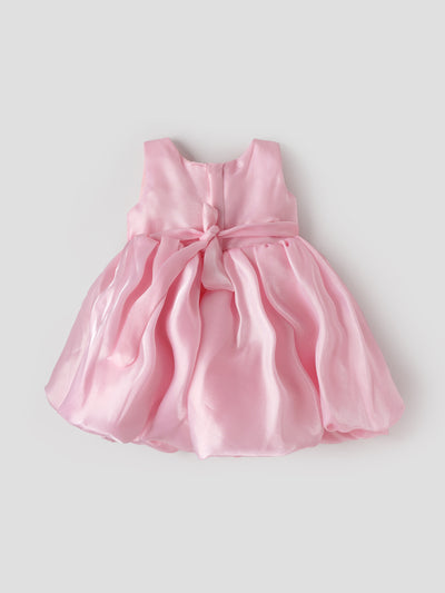 Popees Elegant Satin Frock Set (6-12 Months) for Baby Girls