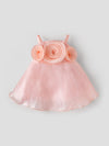 Popees Elegant Rosette Party Wear Dress Set (6-12 Months) for Baby Girls