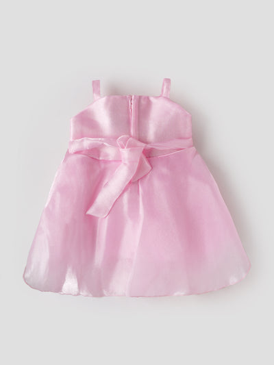Popees Elegant Rosette Party Wear Dress Set (6-12 Months) for Baby Girls