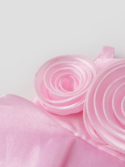 Popees Elegant Rosette Party Wear Dress Set (6-12 Months) for Baby Girls