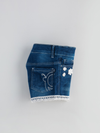 Popees Baby Girls Denim Shorts with Lace Hem| Blue| 1-7 Years