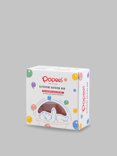 Popees Glycerine Bathing Bar with Aloe Vera Extract Herbal for Baby